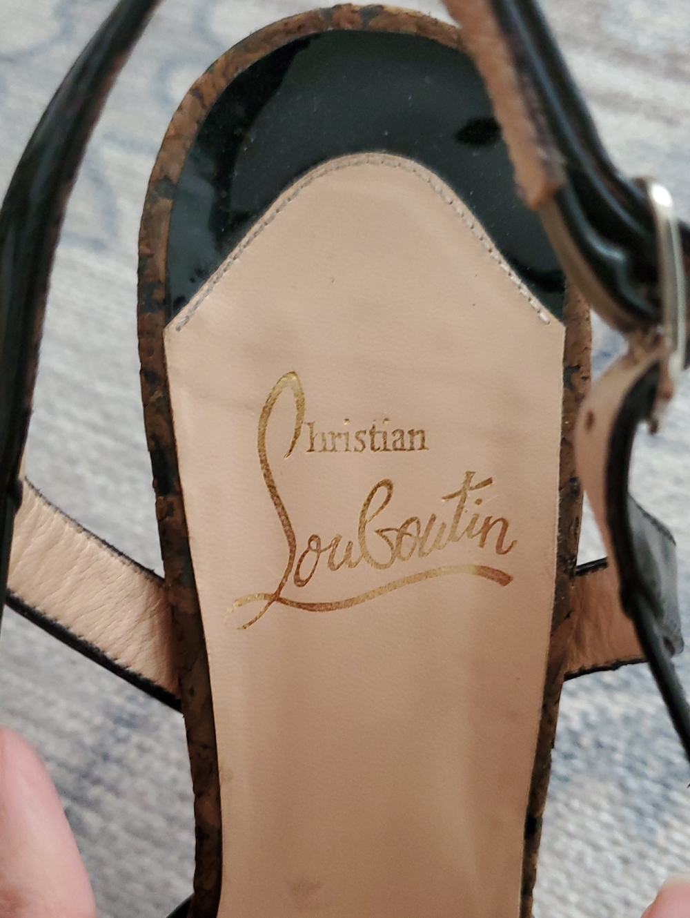 Christian Louboutin Activa Patent Black Stilleto Heels Shoes And Dust Bag Sz38/8 - Picture 5 of 14